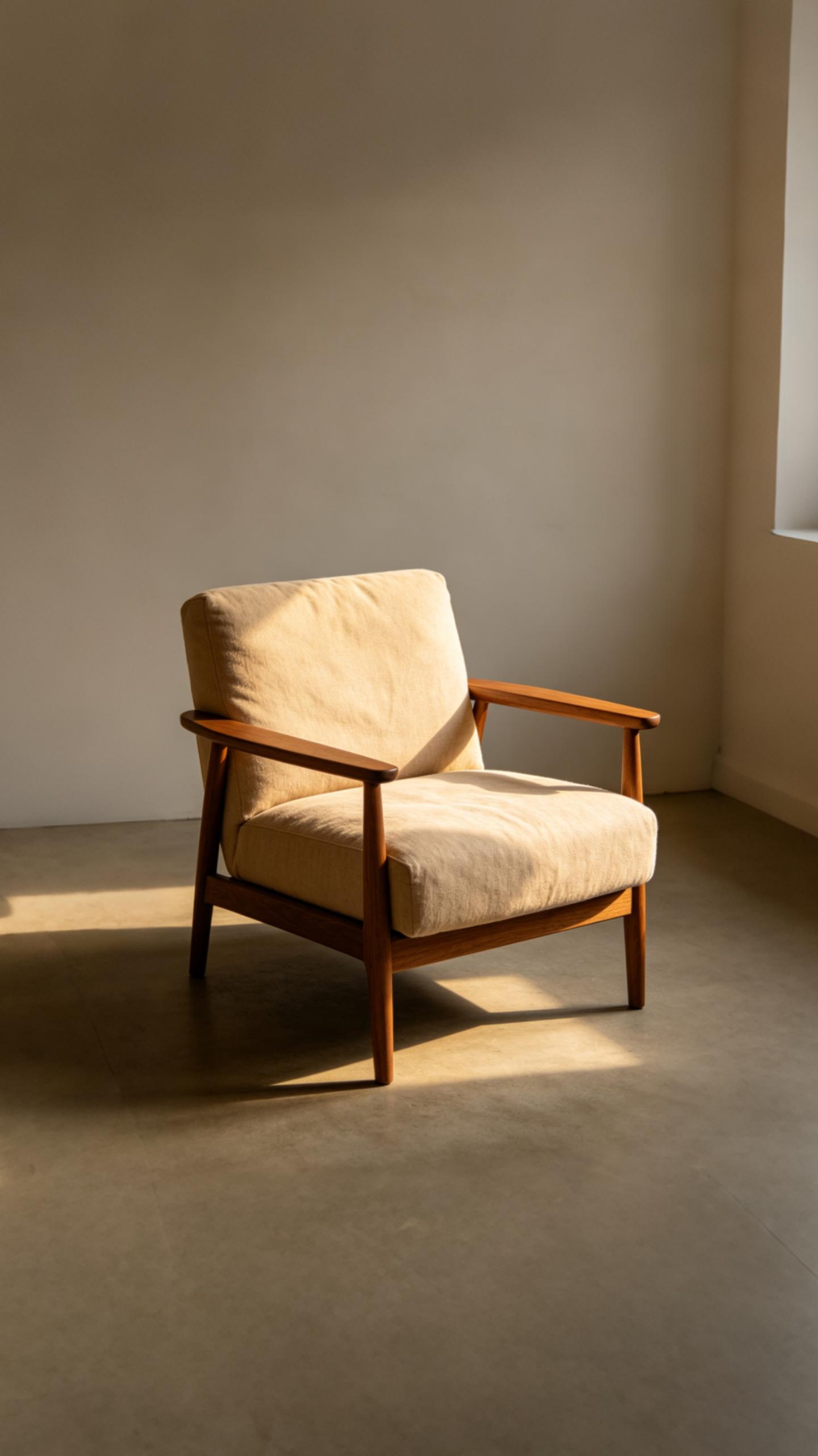 Minimal Fabric Lounge Chair